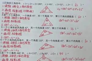 小学数学：三角形专项训练，非常完整。